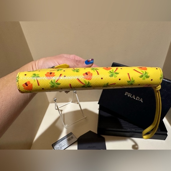 PRADA RARE PALM TREE WALLET/MINI Pochette - Picture 6 of 13